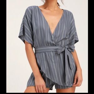 Lulus Climb Aboard Blue Romper